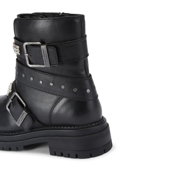 Kurt Geiger London Leather Double Buckle Biker Boots - Image 3