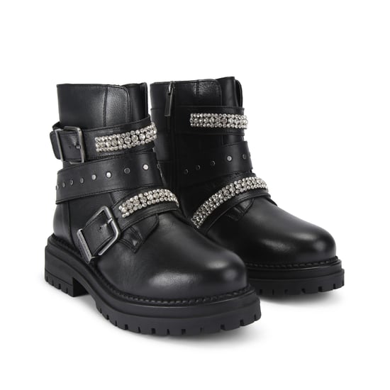 Kurt Geiger London Leather Double Buckle Biker Boots - Image 4