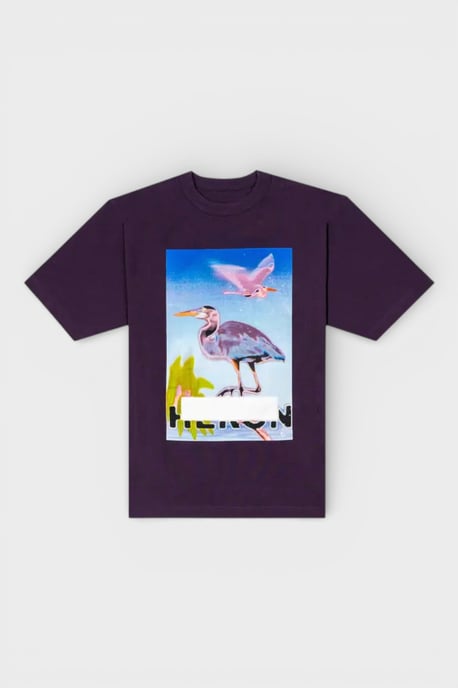 Heron Preston Censored Heron Tee Purple - 100% Cotton - Image 1