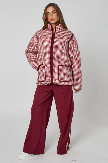 Gingham Quilted Coat - Image 3