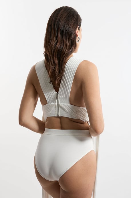 High Waisted Bandage Bikini Bottoms - Image 5