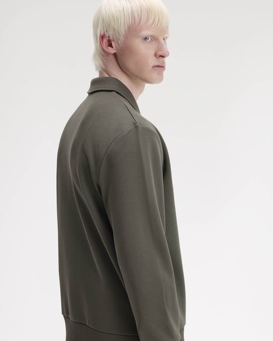 Half Zip Sweatshirt in Dark Green - Image 3