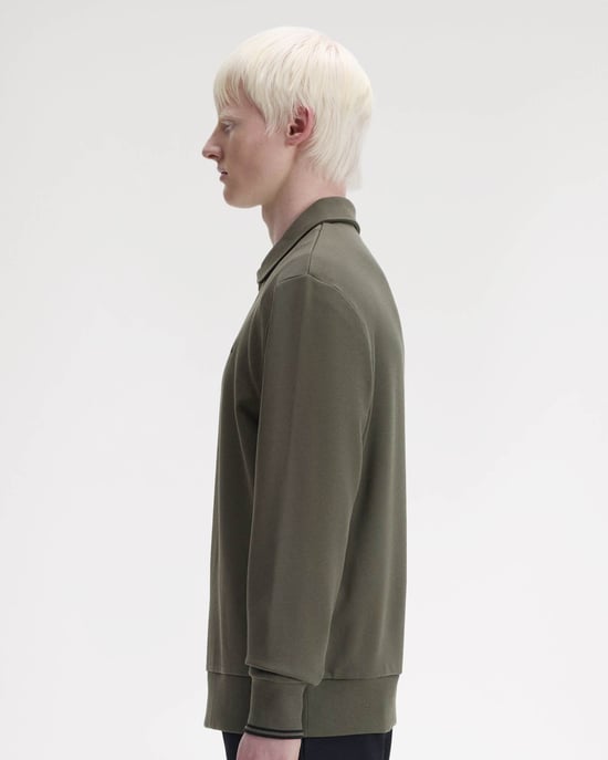 Half Zip Sweatshirt in Dark Green - Image 5