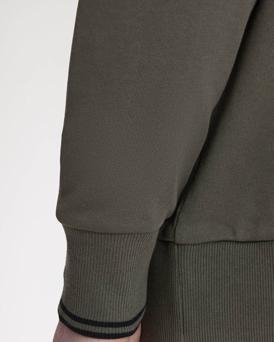 Half Zip Sweatshirt in Dark Green - Image 6