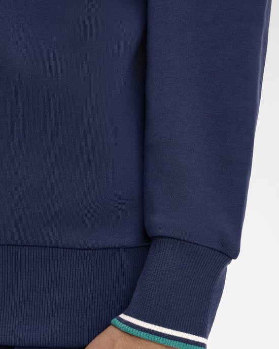 Half Zip Sweatshirt in Dark Blue - Image 5