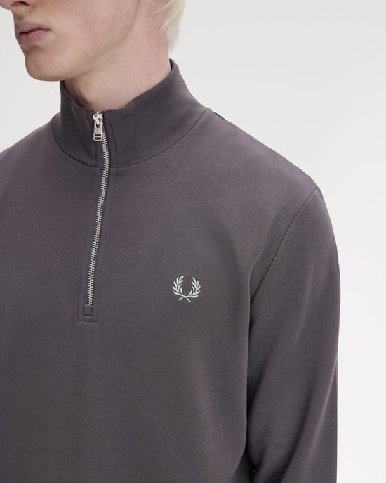 87A Half Zip Sweatshirt in Grey - Image 3