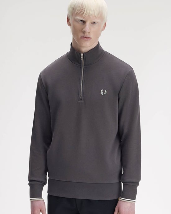87A Half Zip Sweatshirt in Grey - Image 4