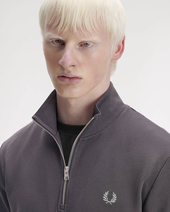 87A Half Zip Sweatshirt in Grey - Image 6