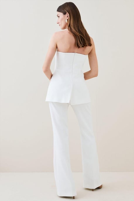 Compact Stretch Tailored Button Bodice Jumpsuit - Image 6