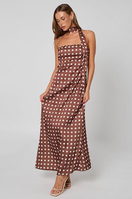 Spot Bandeau Maxi Dress - Image 2
