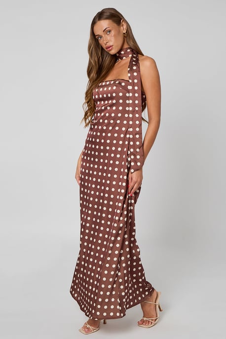 Spot Bandeau Maxi Dress - Image 3