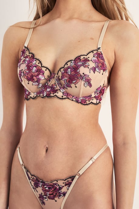 Floral Embroidered Lingerie Set - Image 2