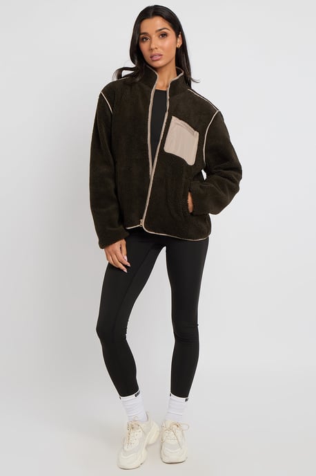 Chocolate Fleece Jacket - Image 2