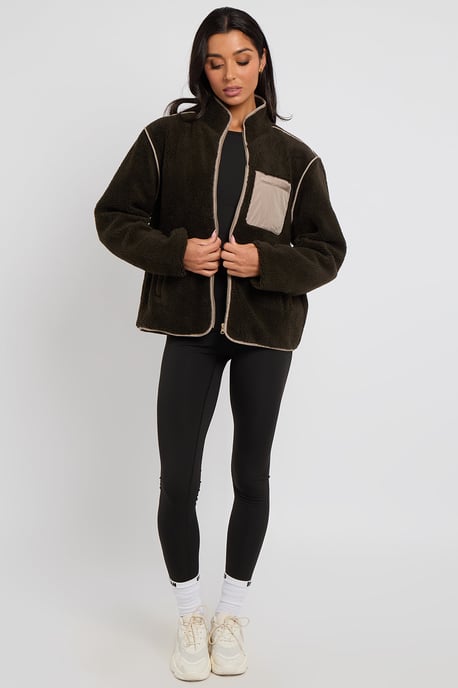 Chocolate Fleece Jacket - Image 3