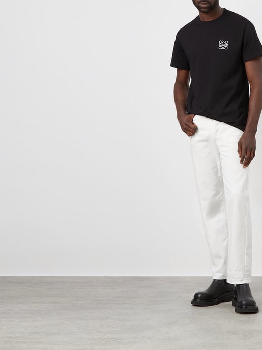 Anagram Embroidered Logo T-Shirt in Black - Image 2