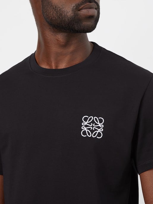 Anagram Embroidered Logo T-Shirt in Black - Image 3