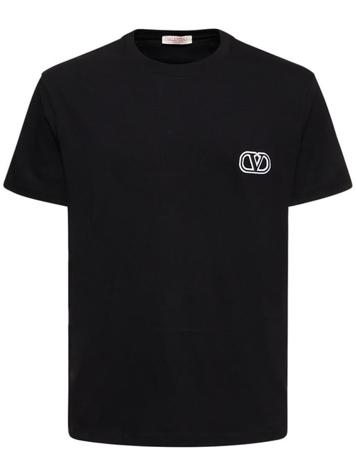 VLogo Signature Patch T-Shirt in Black - Image 3