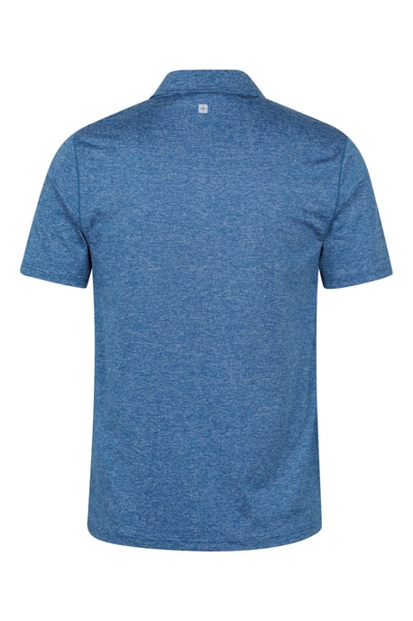 'Agra' Men's Striped Polo T-Shirt Sun Protection Sweat Wicking Tee Blue - Image 3
