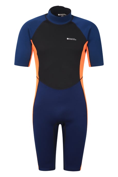 Men's Shorty Wetsuit with Easy Glide Zip Fastening Swimwear Orange - Image 2