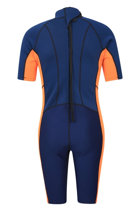 Men's Shorty Wetsuit with Easy Glide Zip Fastening Swimwear Orange - Image 4