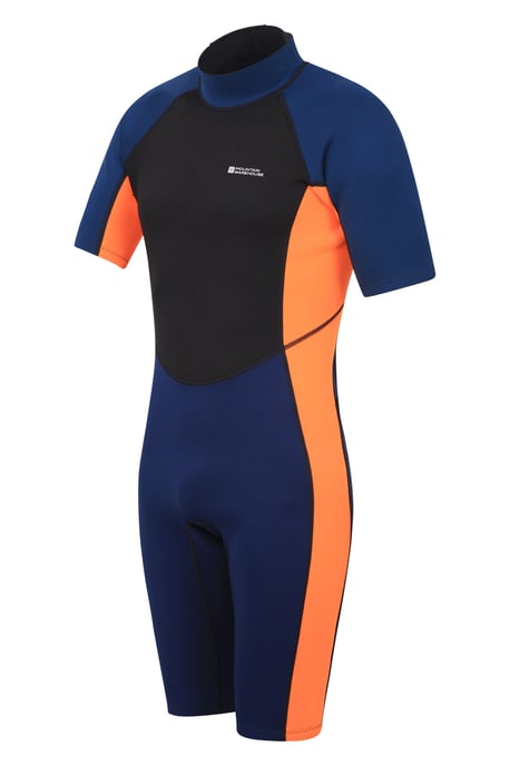 Men's Shorty Wetsuit with Easy Glide Zip Fastening Swimwear Orange - Image 5