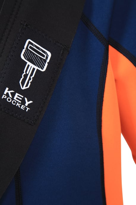 Men's Shorty Wetsuit with Easy Glide Zip Fastening Swimwear Orange - Image 6