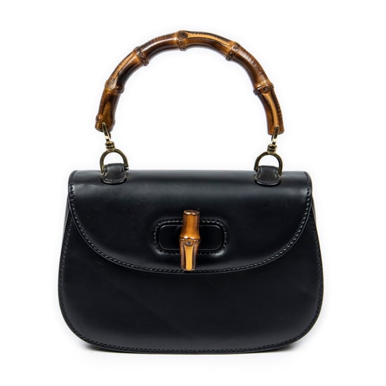 Vintage Bamboo Flap Top Handle Shoulder Bag - Image 1