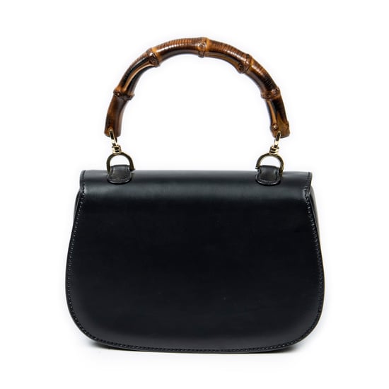 Vintage Bamboo Flap Top Handle Shoulder Bag - Image 5