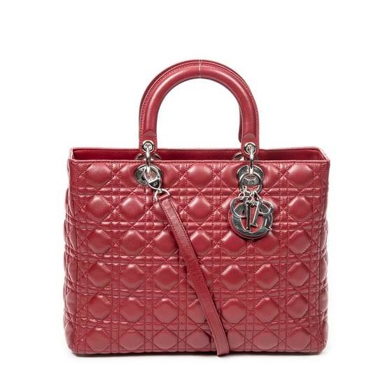 Large Lady Dior Zip Shoulder Bag - Image 1