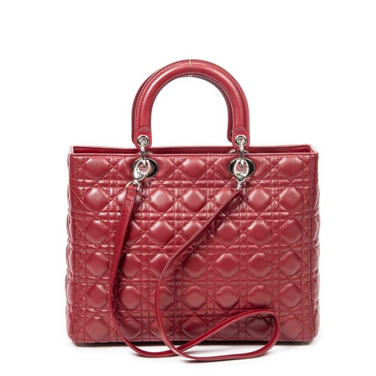 Large Lady Dior Zip Shoulder Bag - Image 5