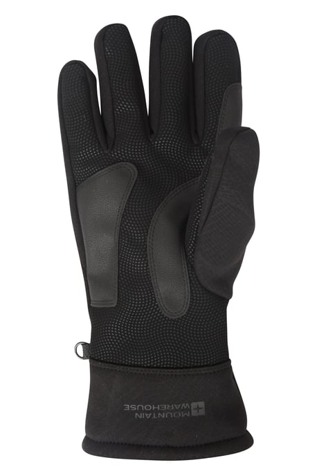 'Extreme' Women's Ski Gloves with Textured Palm Waterproof Black - Image 3