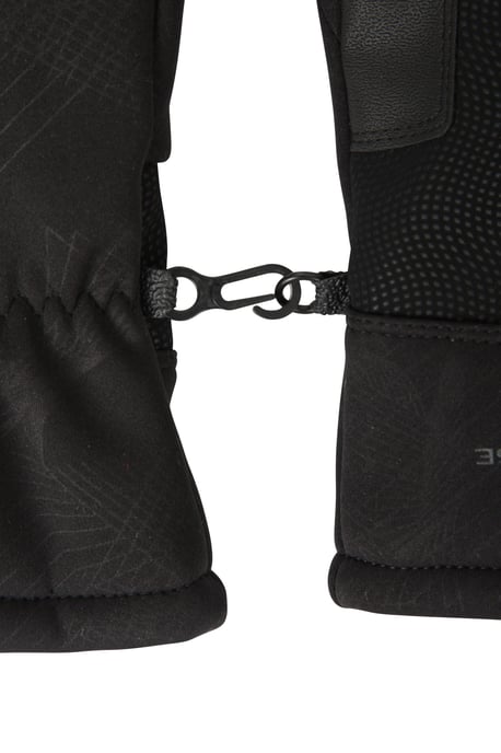'Extreme' Women's Ski Gloves with Textured Palm Waterproof Black - Image 5