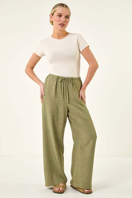 Petite Pull On Woven Trouser - Image 2