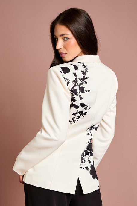 Placement Print Floral Blazer - Image 3