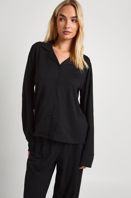 Soft Touch Button Through Shirt and Trouser Pyjama Set - Image 4