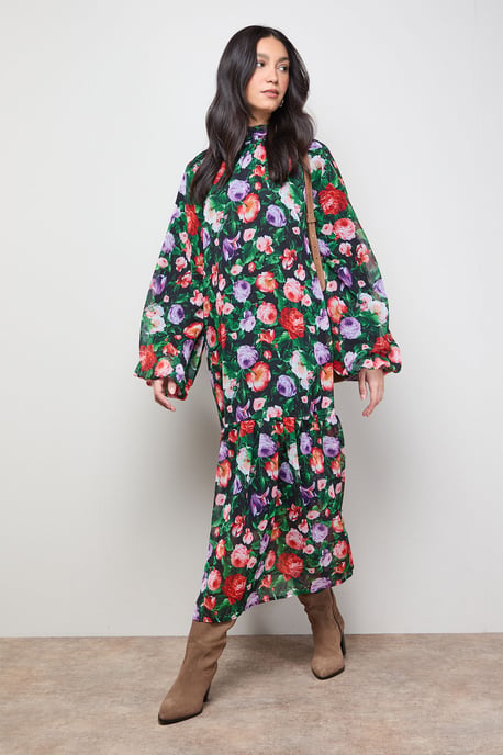 Trapeze Boho Maxi Dress - Image 1