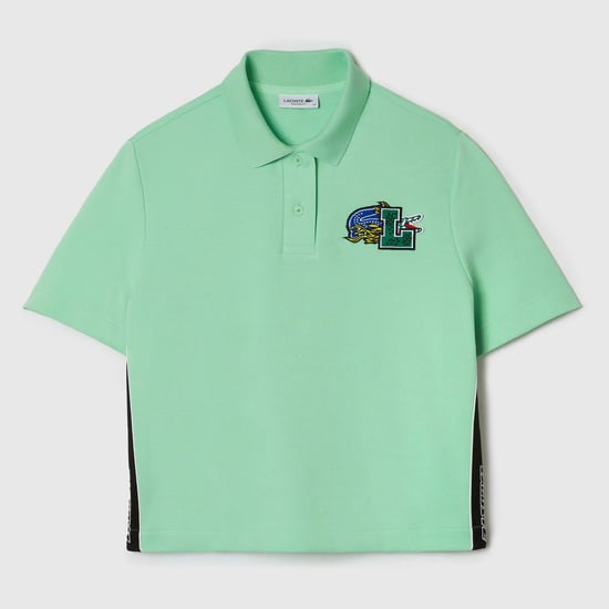 Women's Lacoste Regular-Fit Polo Shirt in Green - Image 1