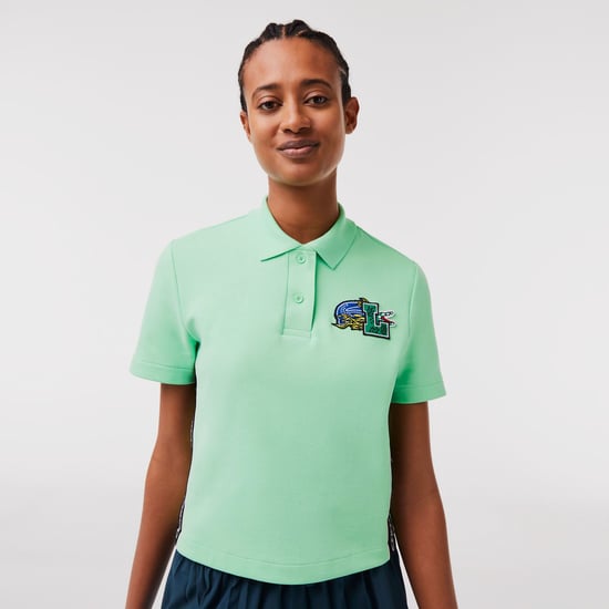 Women's Lacoste Regular-Fit Polo Shirt in Green - Image 2