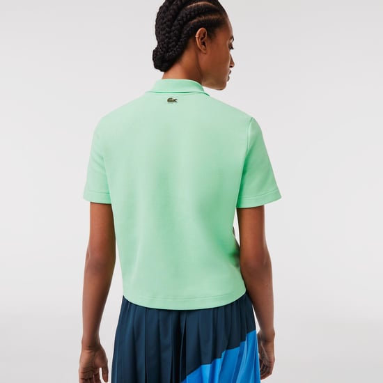 Women's Lacoste Regular-Fit Polo Shirt in Green - Image 3