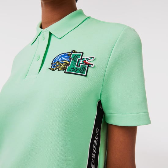 Women's Lacoste Regular-Fit Polo Shirt in Green - Image 5