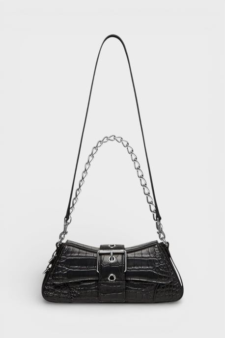 Balenciaga Lindsay Leather Shoulder Bag Black - Image 1