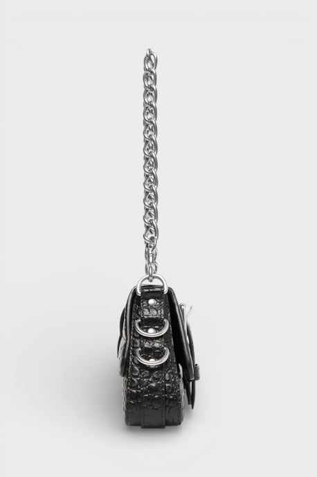 Balenciaga Lindsay Leather Shoulder Bag Black - Image 6