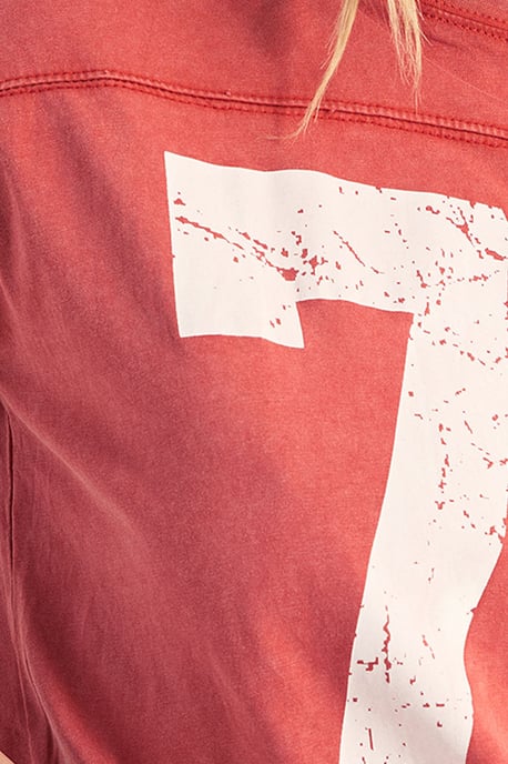 Varsity Long Sleeve Acid Wash Graphic T-Shirt - Image 5
