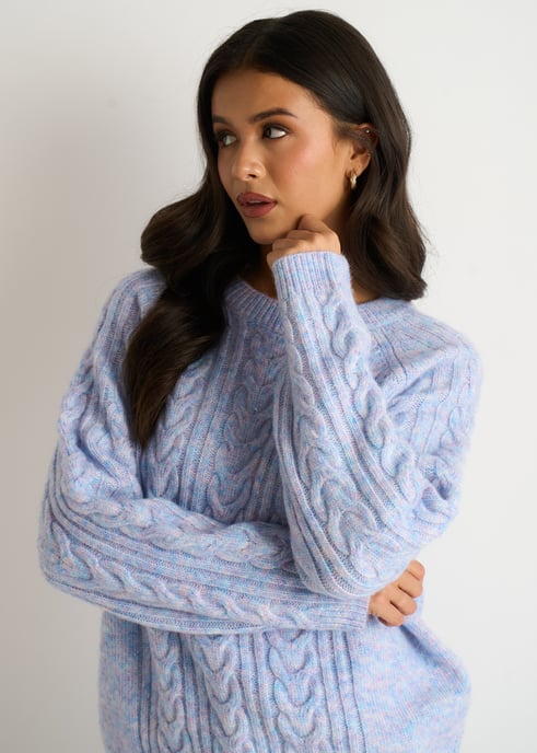 Blue Cable Flex Long Sleeves Jumper - Image 2
