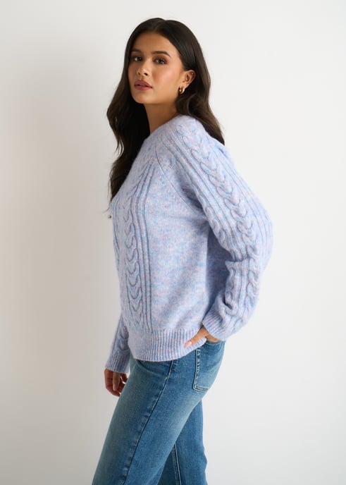 Blue Cable Flex Long Sleeves Jumper - Image 3