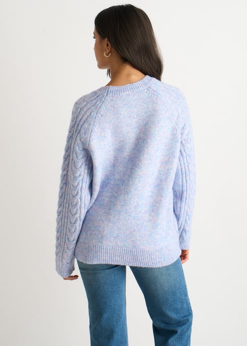 Blue Cable Flex Long Sleeves Jumper - Image 4