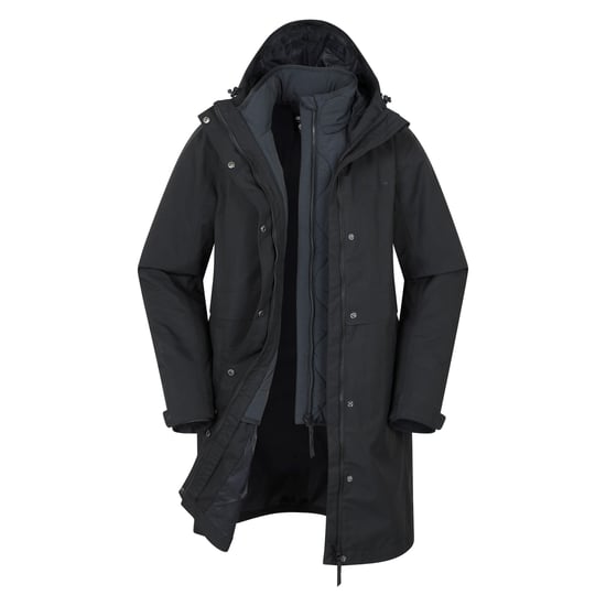 Mountain Warehouse Dames/Dames Luna 3 in 1 Lang Waterdicht Jasje (Zwart) - Image 1