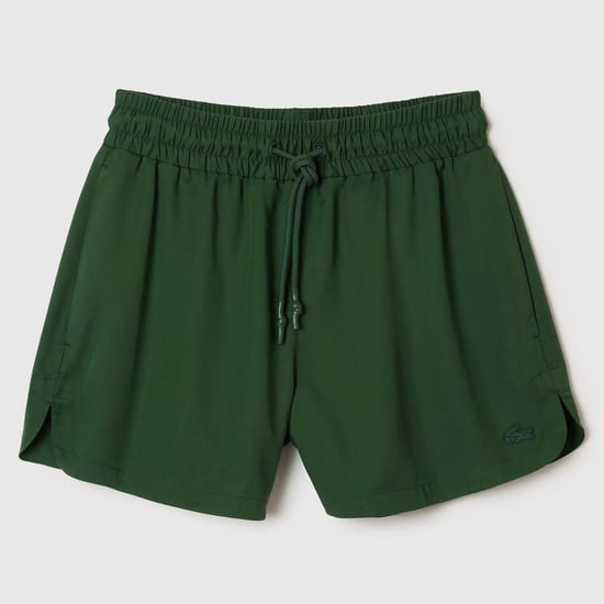 Women's Lacoste Fluid Lyocell Shorts in Green - Image 1