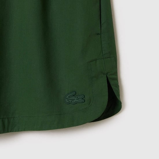 Women's Lacoste Fluid Lyocell Shorts in Green - Image 3