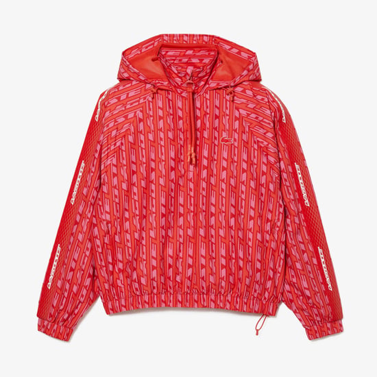 Lacoste oversized trainingsjack met capuchon voor dames in oranje - Image 1